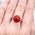Кольцо с яшмой красной