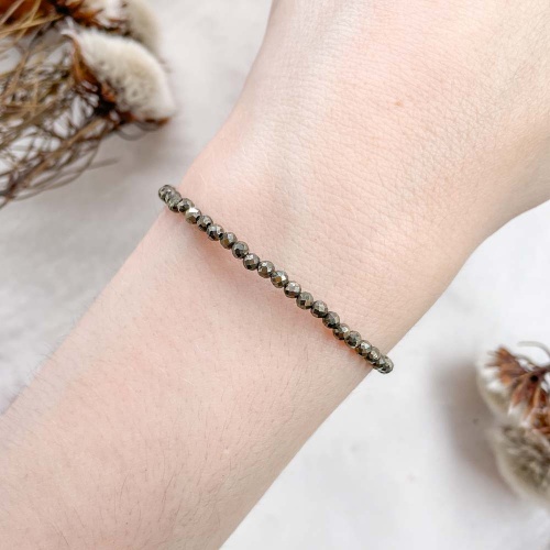 Браслет из пирита (огранка)