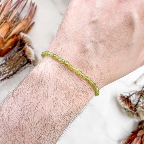 Браслет из хризолита (огранка)