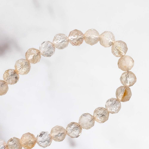 Браслет из аметиста жженого "Цитрина" (огранка)