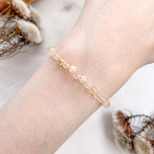 Браслет из аметиста жженого "Цитрина" (огранка)