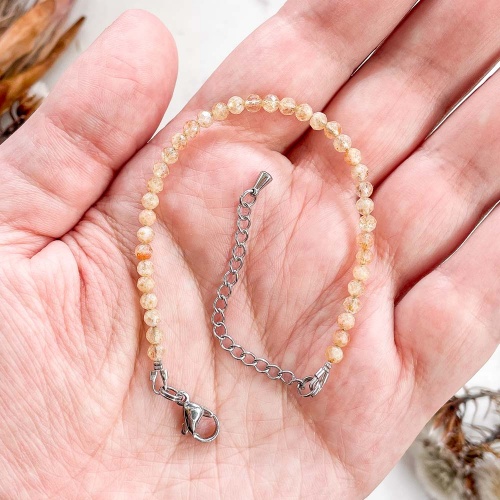 Браслет из аметиста жженого "Цитрина" (огранка)