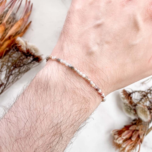 Браслет из агата мексиканского (огранка)