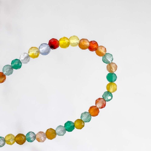 Браслет из агата тонированного (огранка)