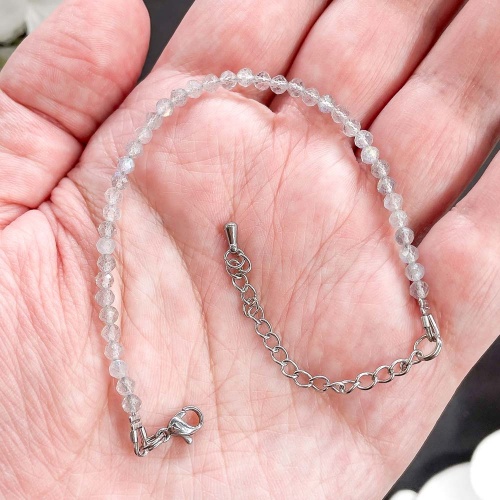 Браслет из лабрадора (лабрадорита) (огранка)