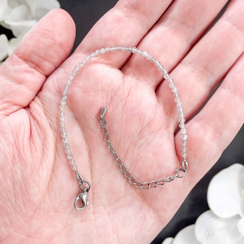 Браслет из лабрадора (лабрадорита) (огранка)