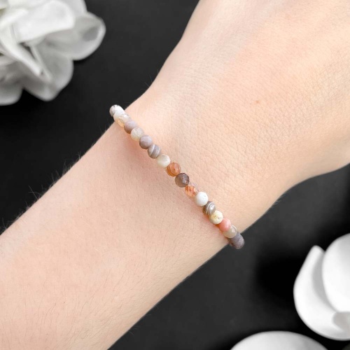 Браслет из агата ботсванского (огранка)