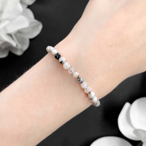 Браслет из лунного камня (огранка)