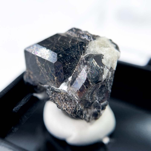 Меланит (черный гранат андрадит) в боксе