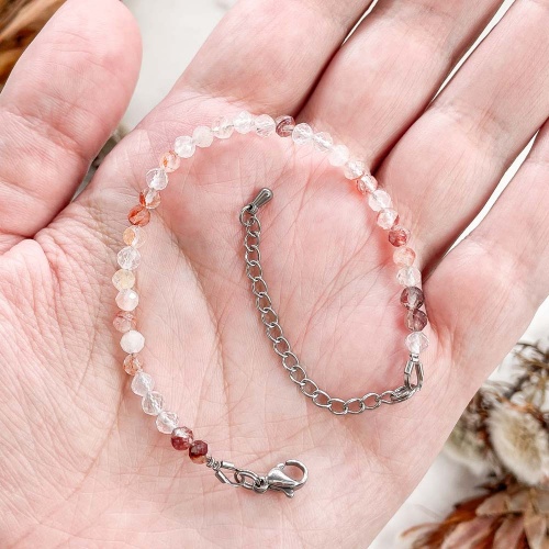 Браслет из кварца ожелезненного (огранка)