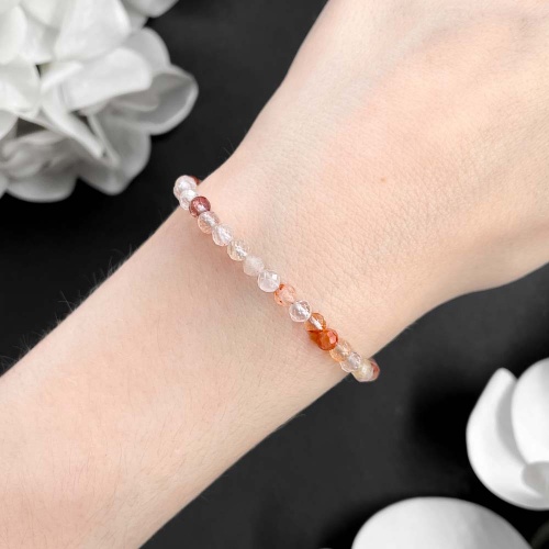 Браслет из кварца ожелезненного (огранка)