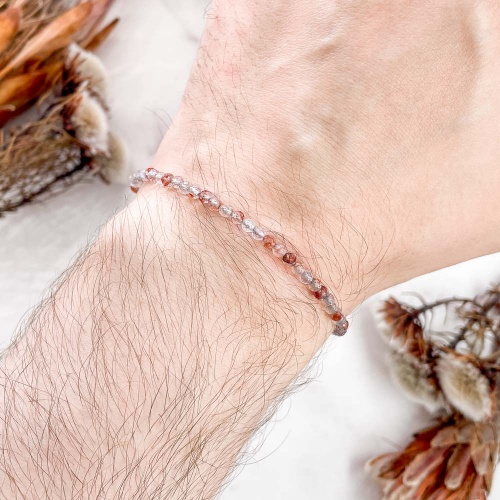 Браслет из кварца ожелезненного (огранка)