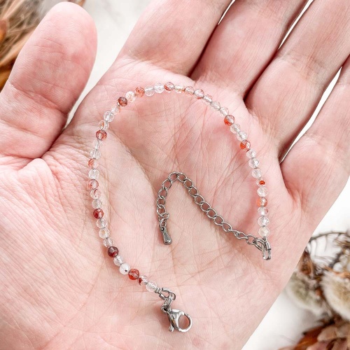 Браслет из кварца ожелезненного (огранка)