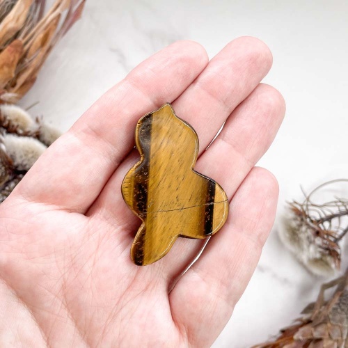 Фигурка змеи из тигрового глаза