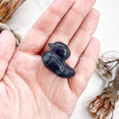 Фигурка утка из флюорита