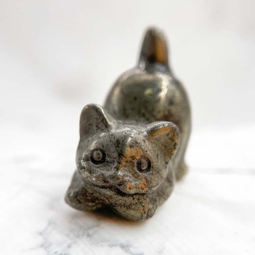 Фигурка кота из пирита