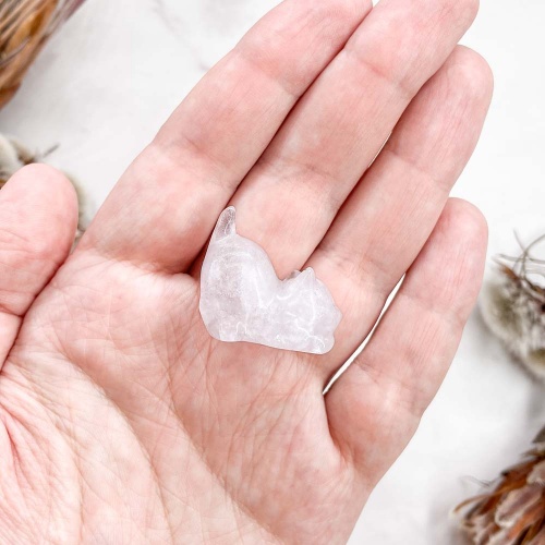 Фигурка кота из горного хрусталя