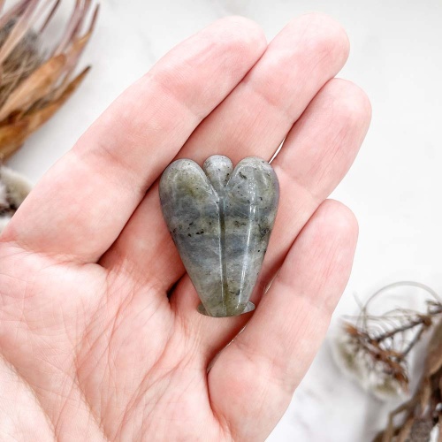 Фигурка ангел из лабрадора (лабрадорита)