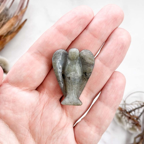 Фигурка ангел из лабрадора (лабрадорита)