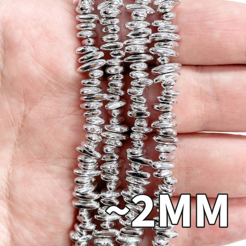 Нить бусин из геметина 2 мм