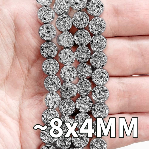 Нить бусин из геметина 8х4 мм