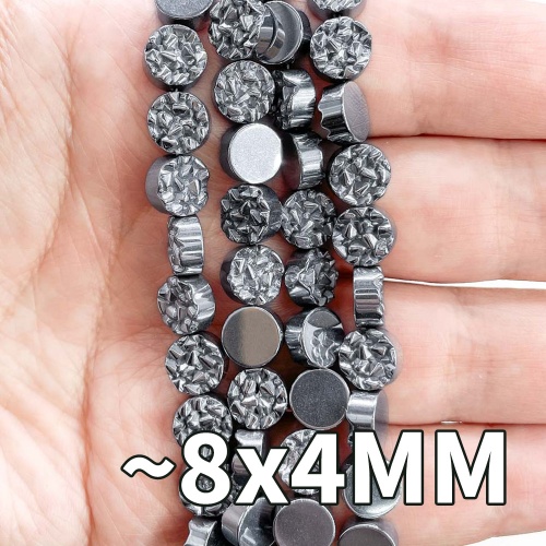 Нить бусин из геметина 8х4 мм