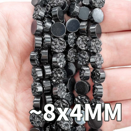 Нить бусин из геметина 8х4 мм