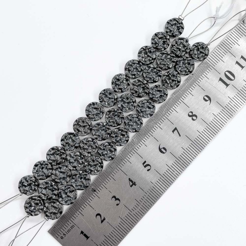 Нить бусин из геметина 8х4 мм