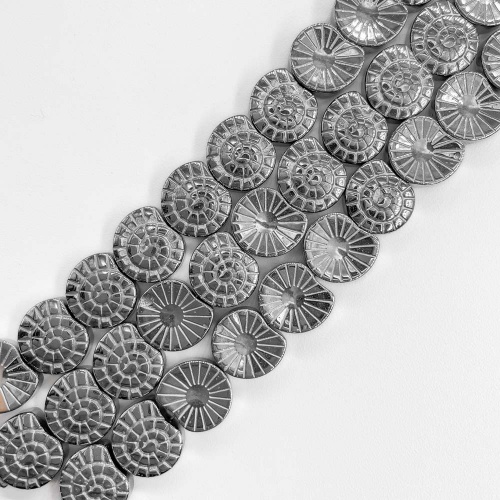 Нить бусин из геметина 8х10 мм