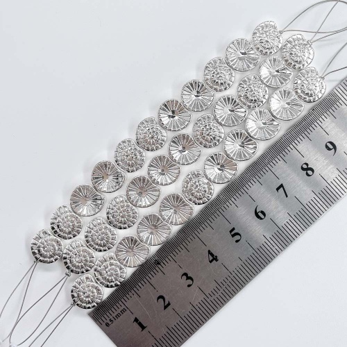 Нить бусин из геметина 8х10 мм