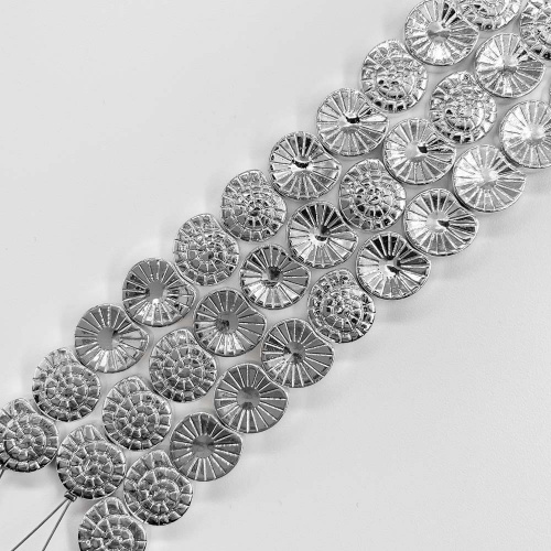 Нить бусин из геметина 8х10 мм