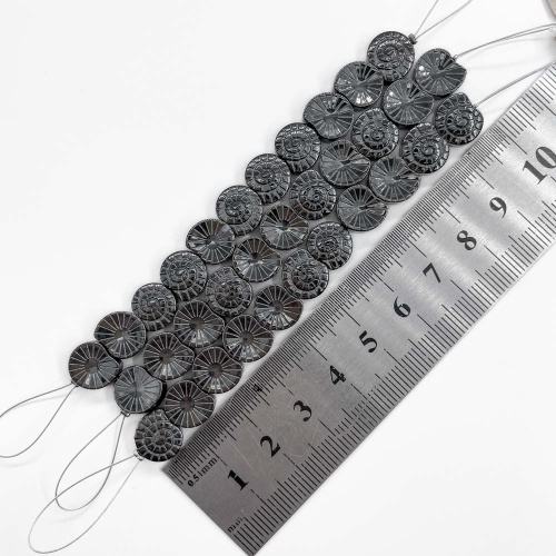 Нить бусин из геметина 8х10 мм