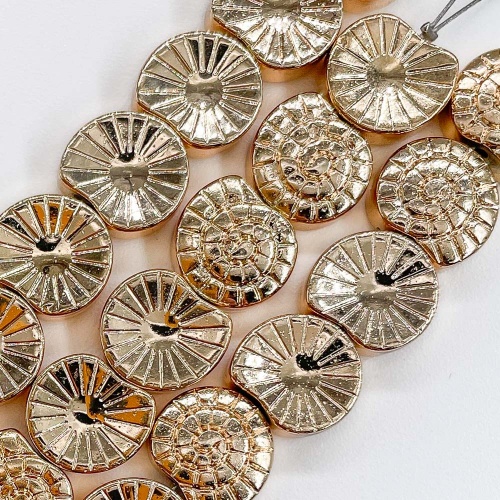 Нить бусин из геметина 8х10 мм