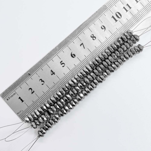 Нить бусин из геметина 2 мм