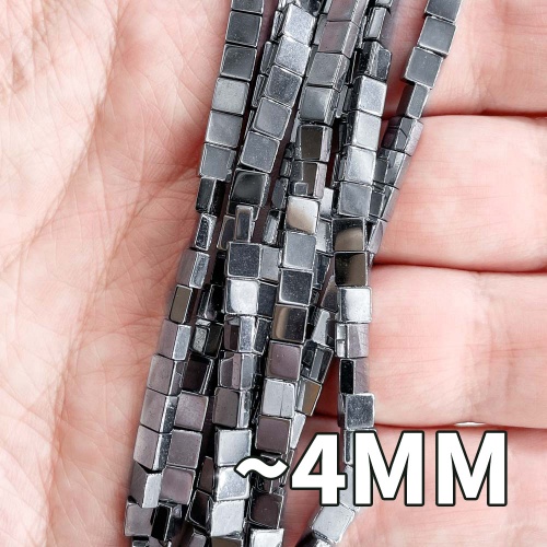 Нить бусин из геметина 4 мм