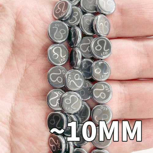 Нить бусин "Лев" из геметина 10 мм