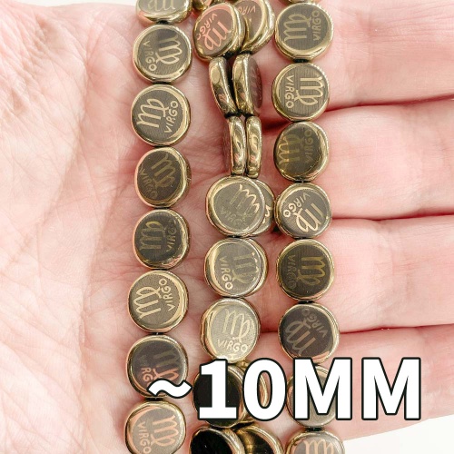 Нить бусин "Дева" из геметина 10 мм
