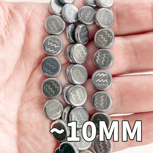 Нить бусин "Водолей" из геметина 10 мм