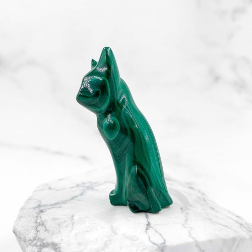 Кошка из малахита