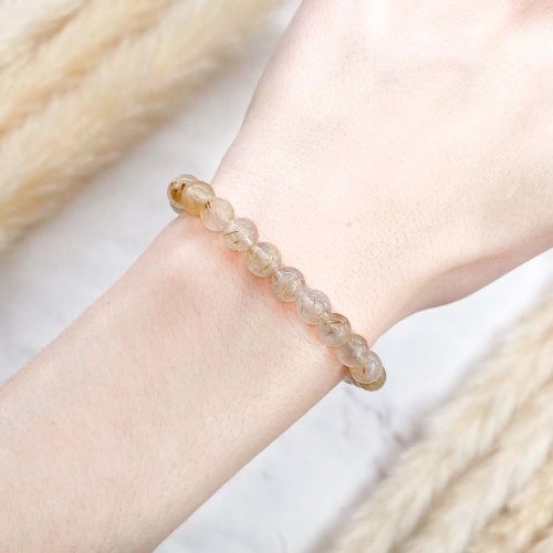 Браслет из кварца с рутилом