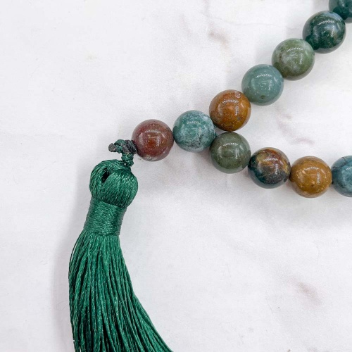 Четки из агата мохового 33 бусины