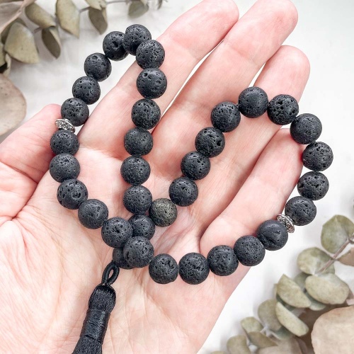 Четки из лавы 33 бусины