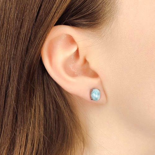 Пусеты из ларимара