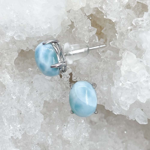 Пусеты из ларимара