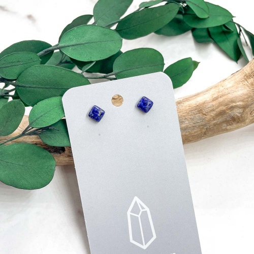 Пусеты из лазурита