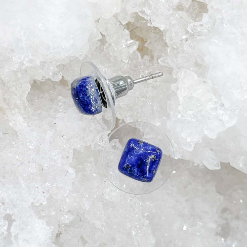 Пусеты из лазурита