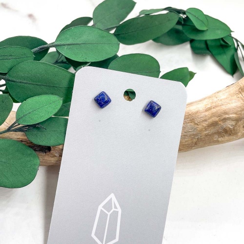 Пусеты из лазурита