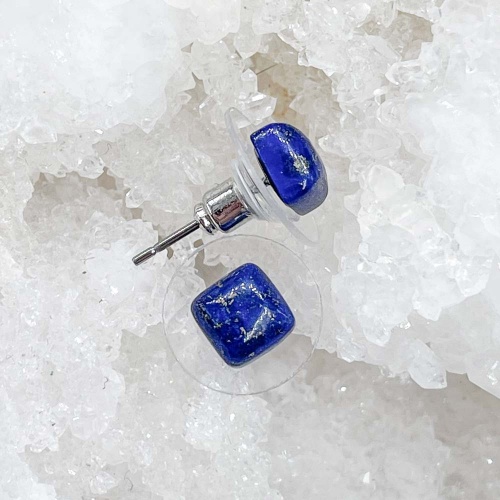 Пусеты из лазурита