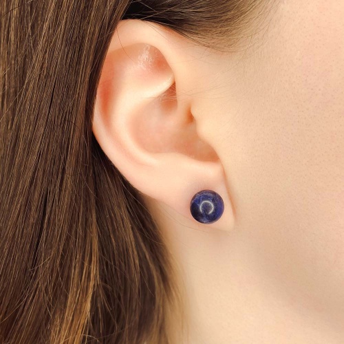 Пусеты из содалита