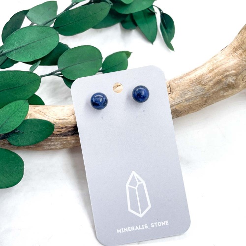 Пусеты из содалита